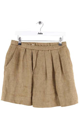 Mini jupe Maje Camel en Lin, taille S - Seconde Main
