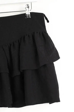 Mini jupe Maje Flux Noir en Viscose