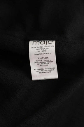 Mini jupe Maje Flux Noir en Viscose