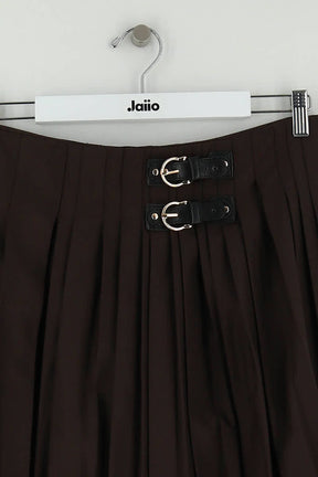 Mini jupe Maje Marron en Polyester