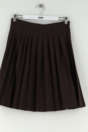 Mini jupe Maje Marron en Polyester