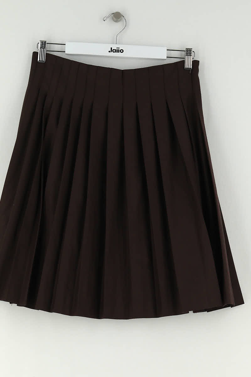 Mini jupe Maje Marron en Polyester