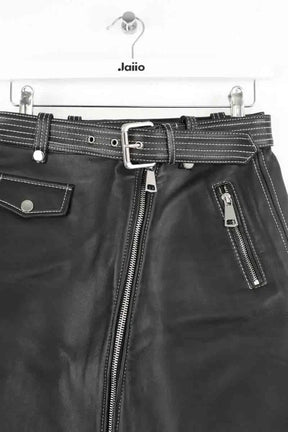 Mini jupe Maje Noir en Cuir