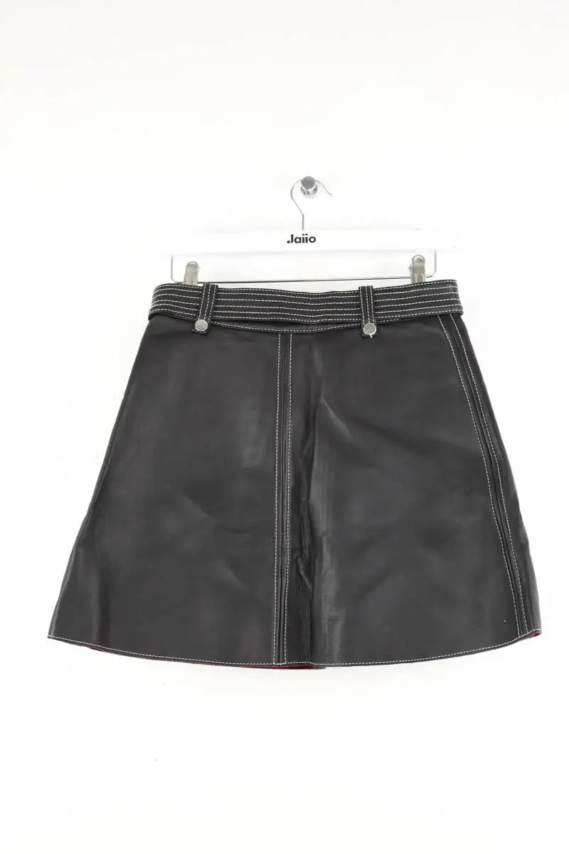 Mini jupe Maje Noir en Cuir