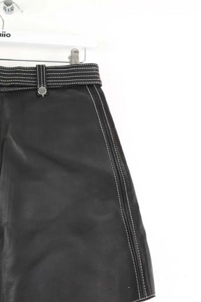 Mini jupe Maje Noir en Cuir