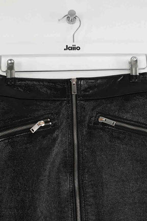 Mini jupe Maje Noir en Cuir