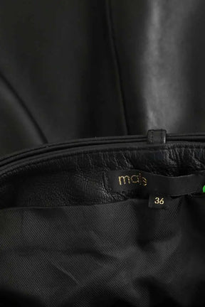 Mini jupe Maje Noir en Cuir