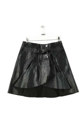 Mini jupe Maje Noir en Cuir verni, taille M - Seconde Main