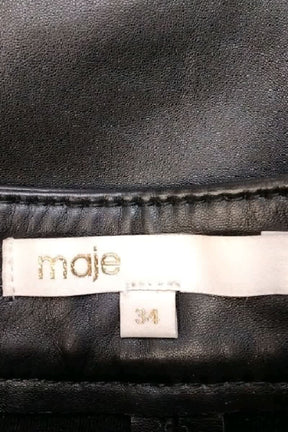 Mini jupe Maje Noir en Cuir