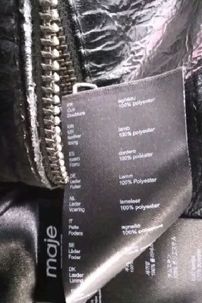 Mini jupe Maje Noir en Cuir