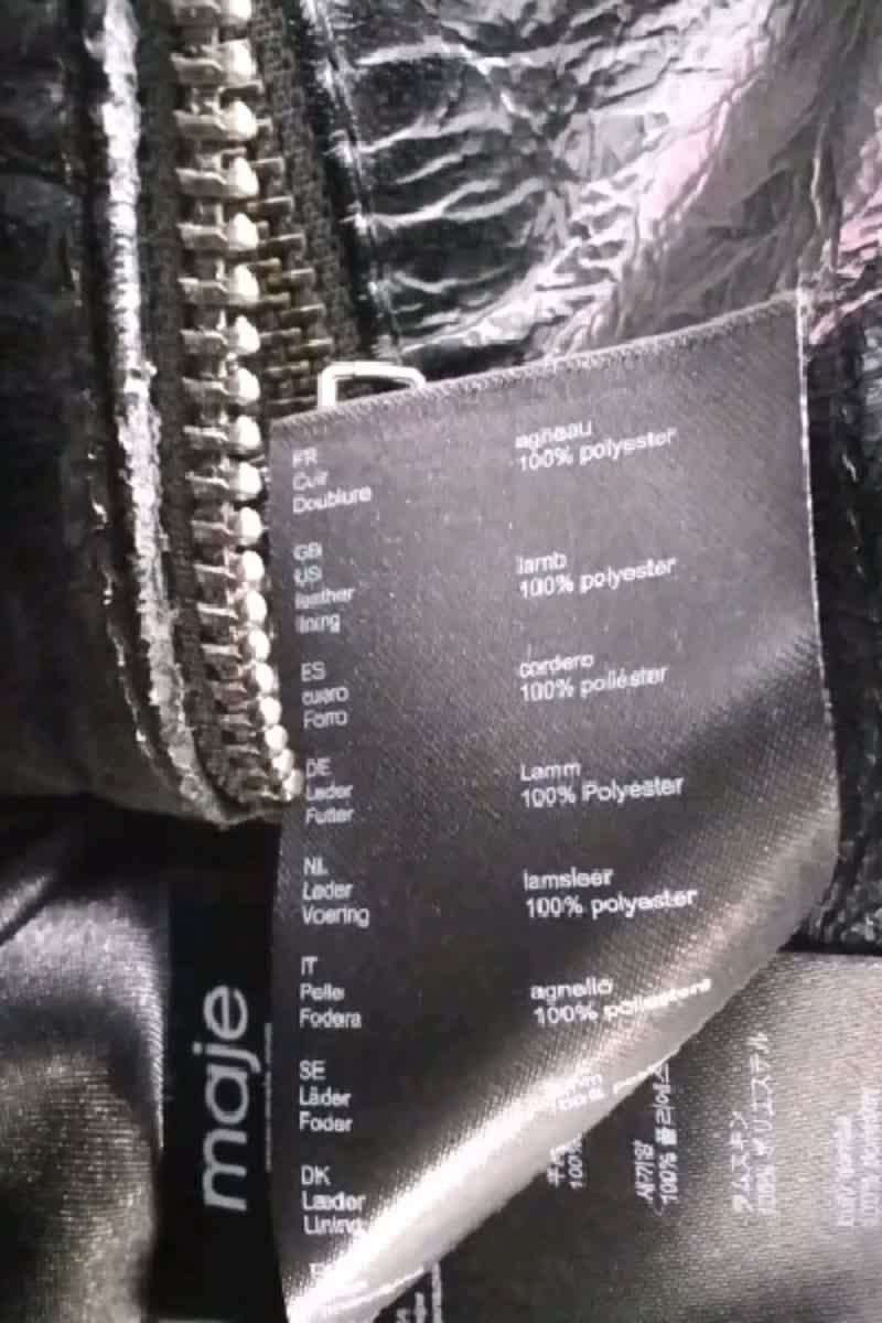 Mini jupe Maje Noir en Cuir