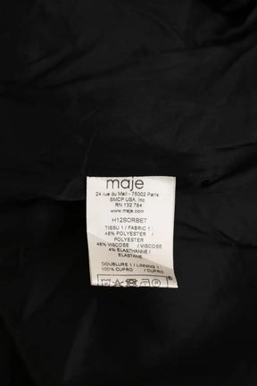 Mini jupe Maje Noir en Polyester