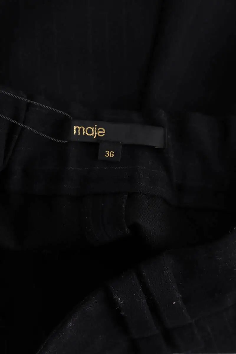 Mini jupe Maje Noir en Synthétique
