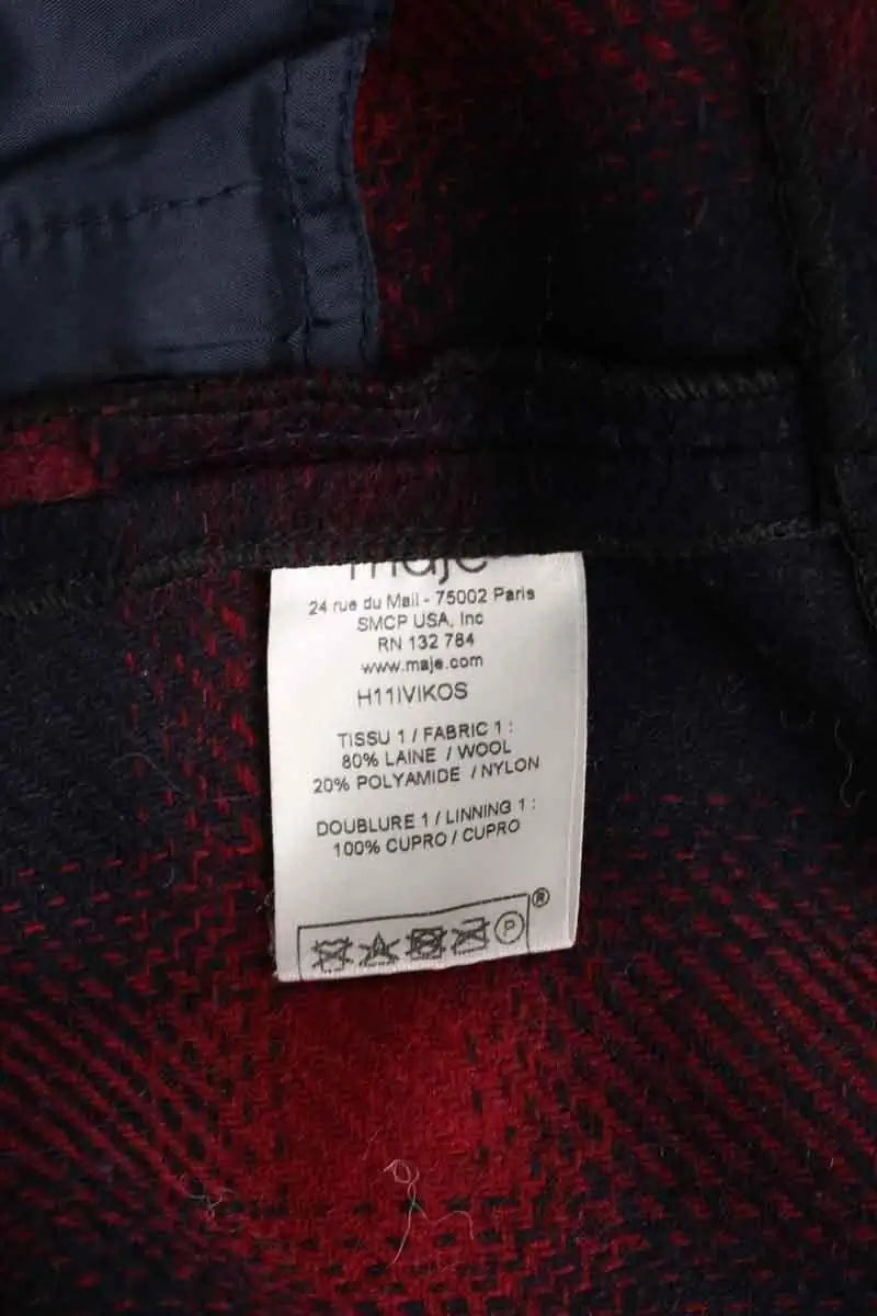 Mini jupe Maje Rouge en Laine