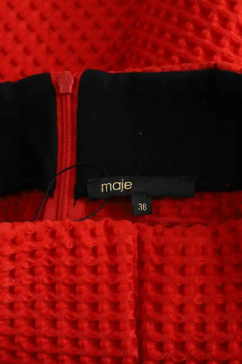 Mini jupe Maje Rouge en Polyester