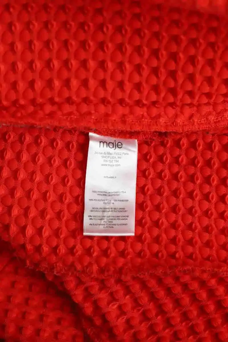 Mini jupe Maje Rouge en Polyester