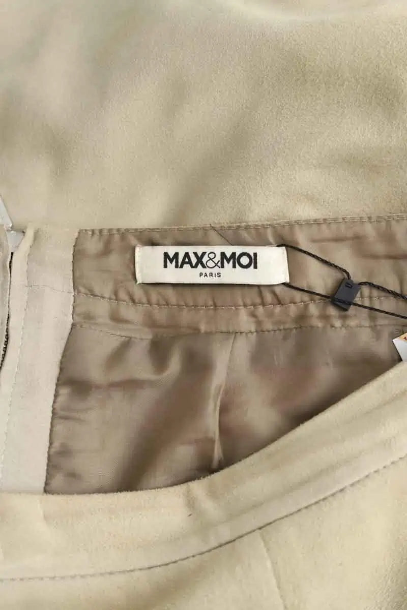 Mini jupe Max & Moi Beige en Daim