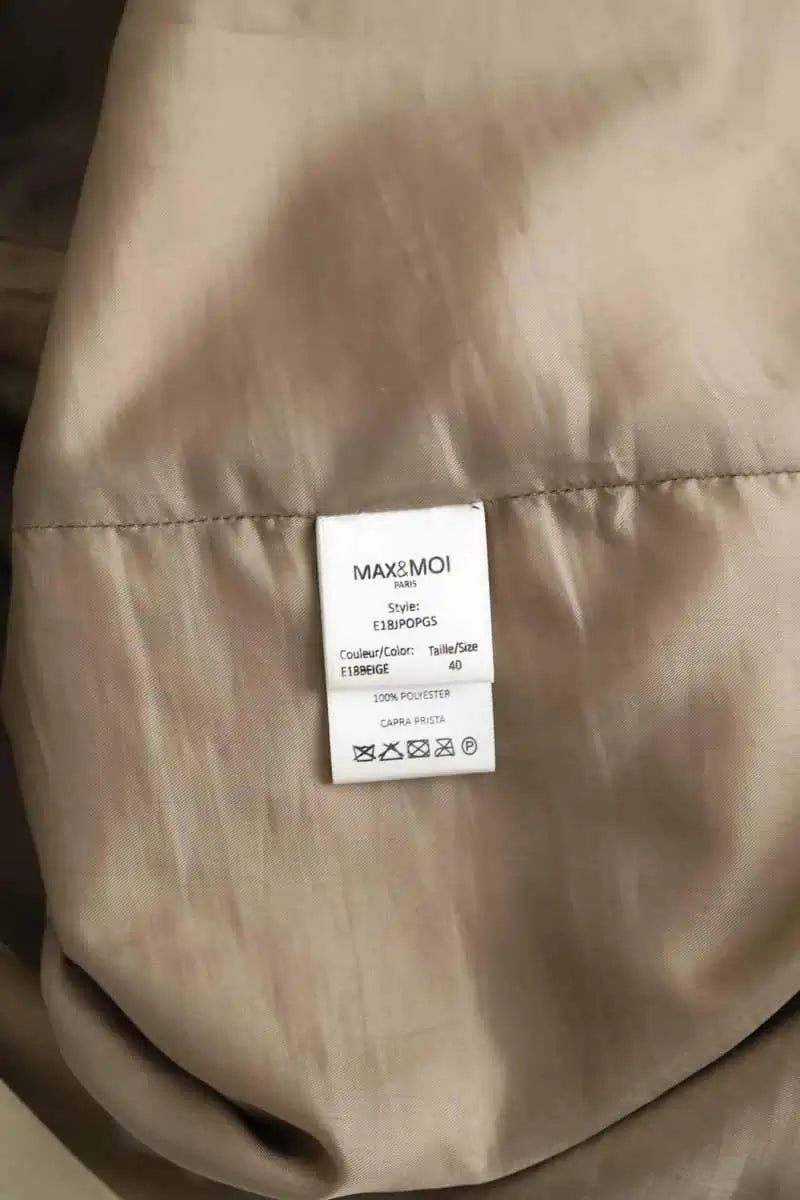 Mini jupe Max & Moi Beige en Daim