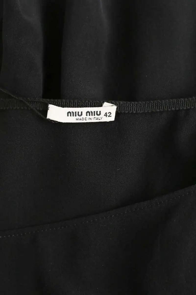 Mini jupe Miu Miu Noir en Soie