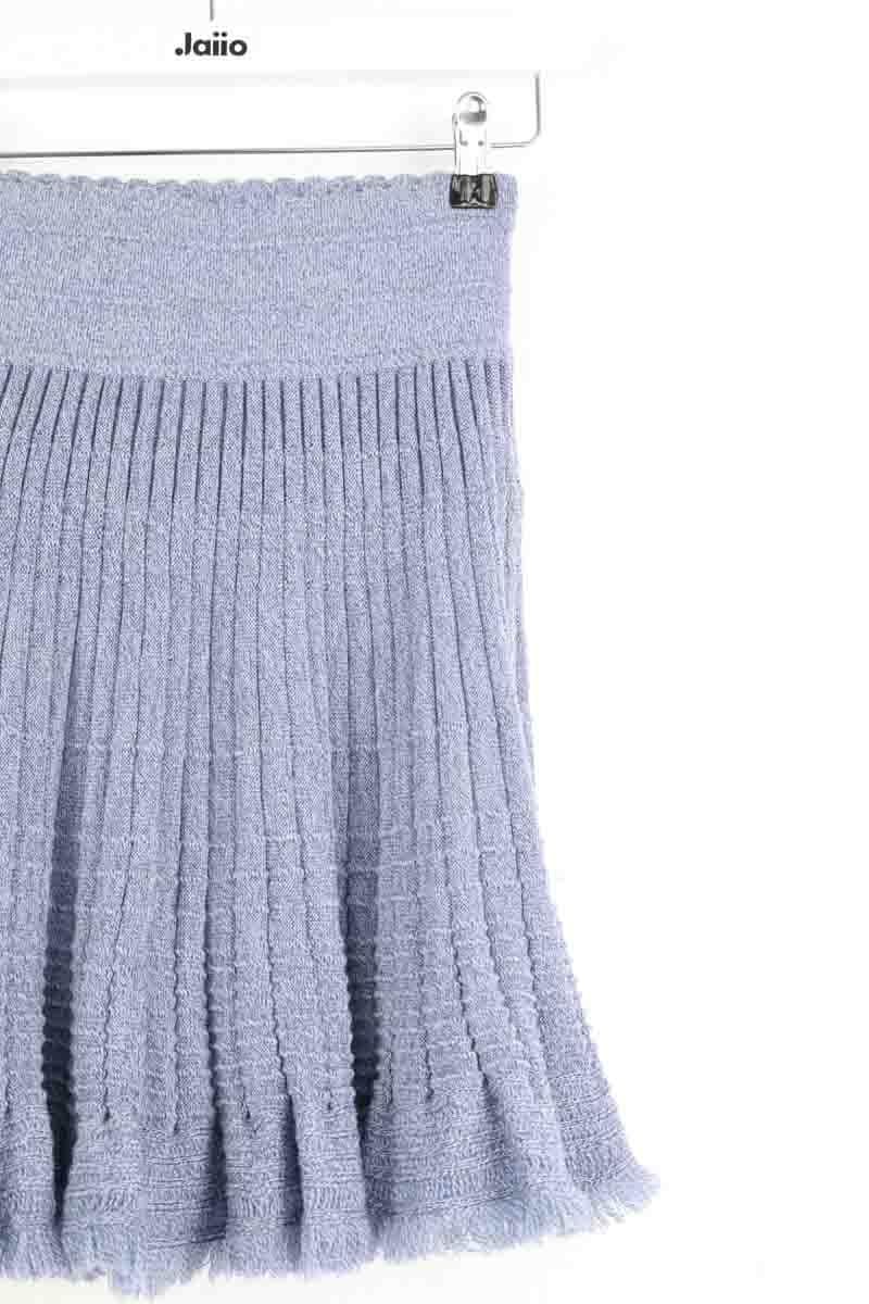 Mini jupe Molli Bleu en Laine