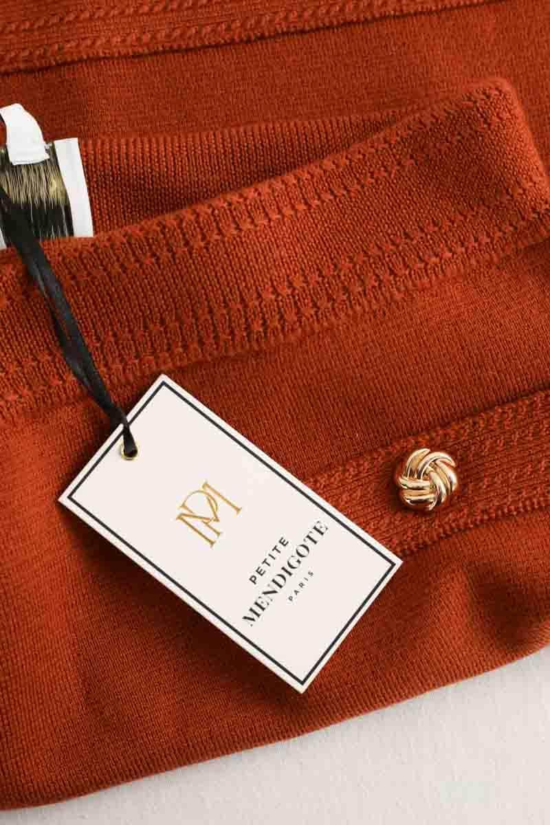 Mini jupe Petite Mendigote Marron en Synthétique