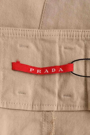 Mini jupe Prada Beige en Coton