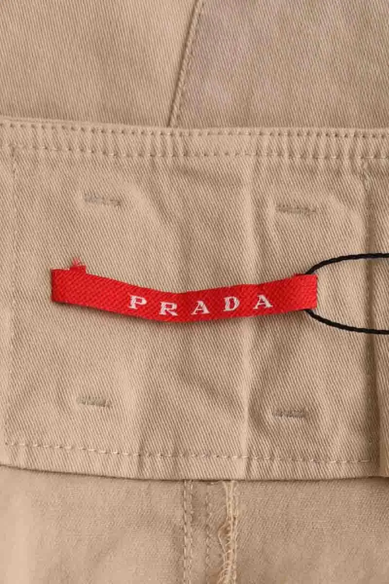 Mini jupe Prada Beige en Coton