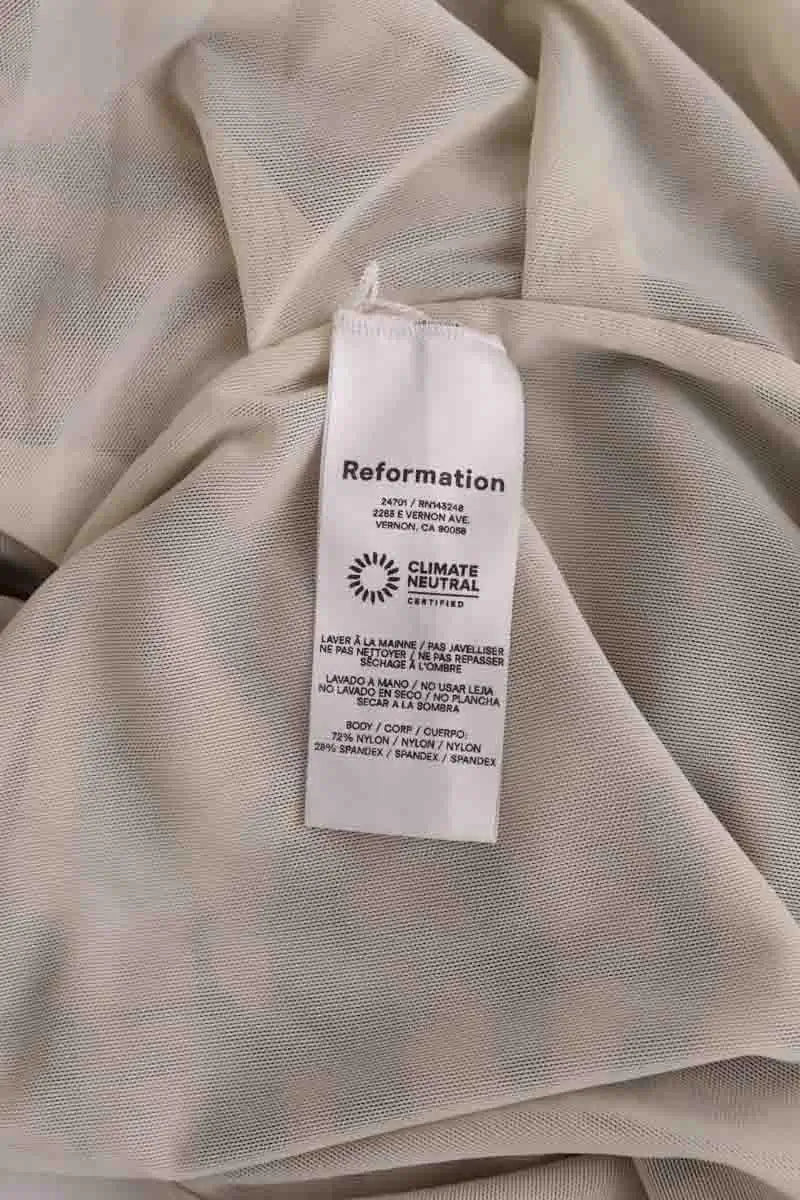 Mini jupe Reformation Ecru en Synthétique