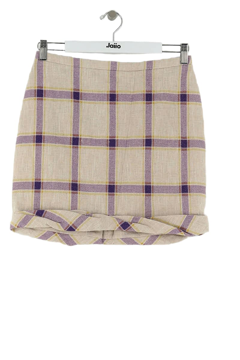 Mini jupe Rejina Pyo Beige en Lin, taille M - Seconde Main