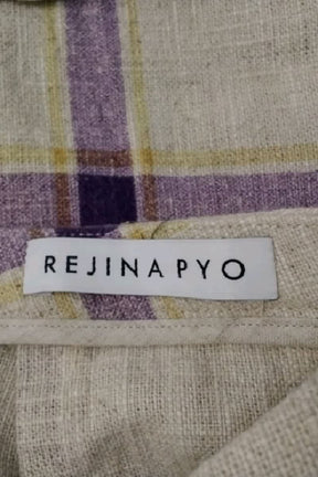 Mini jupe Rejina Pyo Beige en Lin