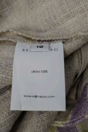 Mini jupe Rejina Pyo Beige en Lin
