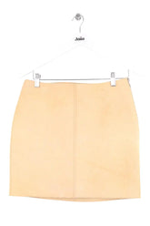 Mini jupe Samsoe Samsoe Camel en Cuir, taille S - Seconde Main