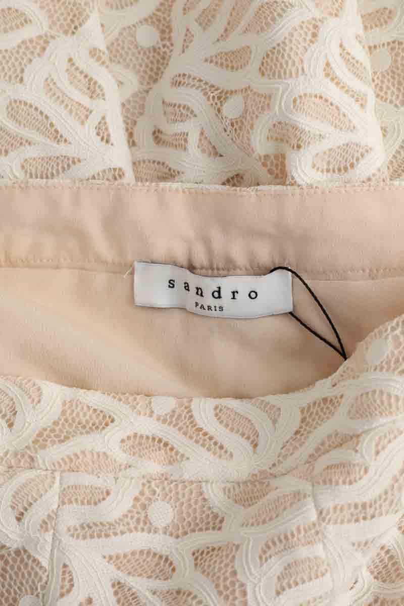 Mini jupe Sandro Beige en Synthétique