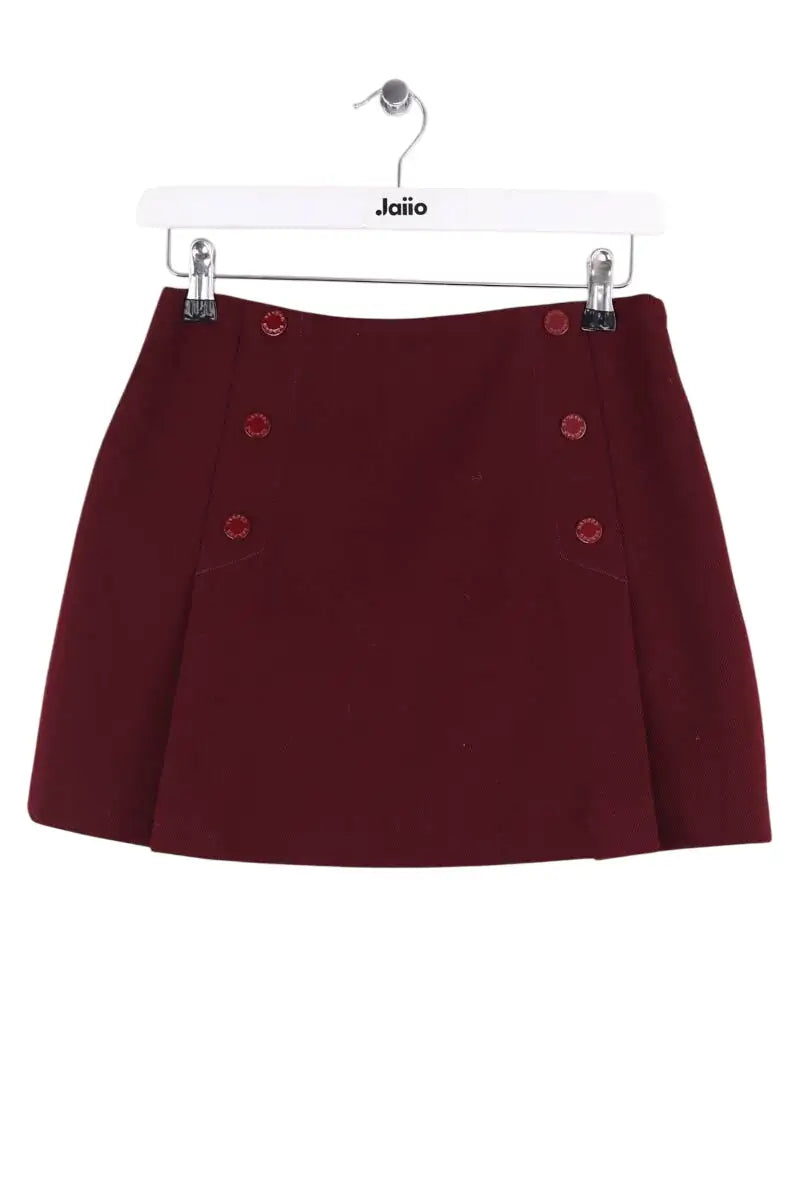 Mini jupe Sandro Bordeaux en Synthétique, taille S - Seconde Main