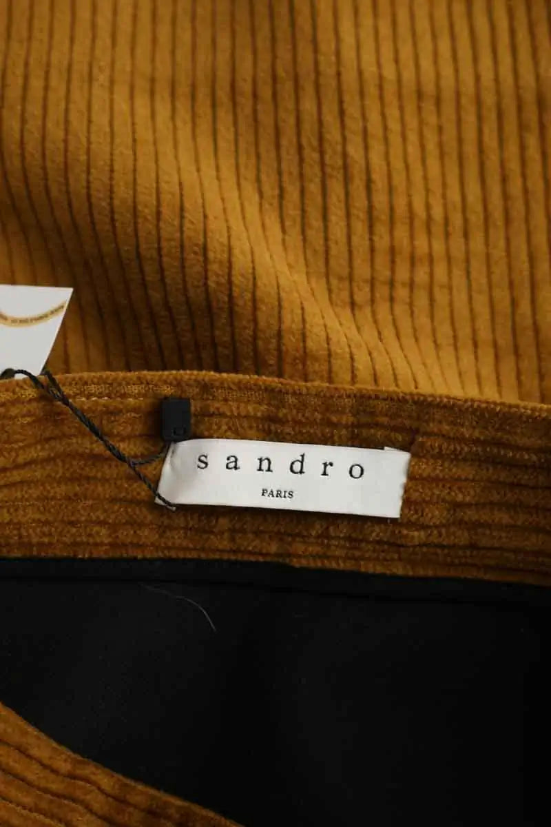 Mini jupe Sandro Camel en Coton