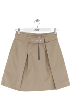 Mini jupe Sandro Kaki en Coton, taille S - Seconde Main