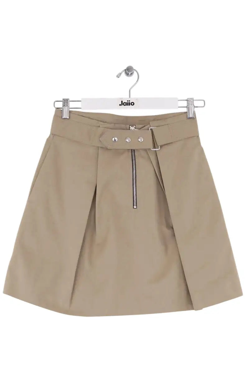 Mini jupe Sandro Kaki en Coton, taille S - Seconde Main