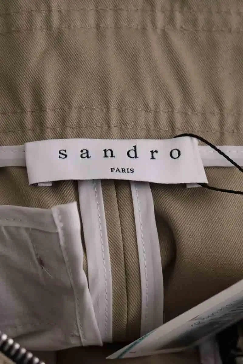 Mini jupe Sandro Kaki en Coton