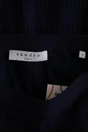 Mini jupe Sandro Marine en Viscose