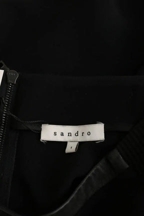 Mini jupe Sandro Noir en Polyester