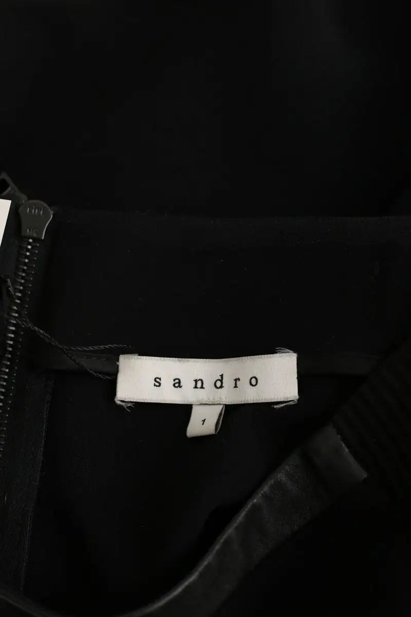 Mini jupe Sandro Noir en Polyester