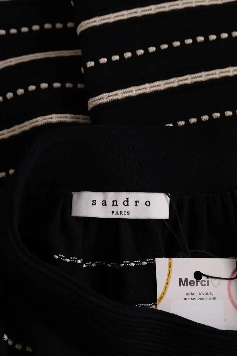 Mini jupe Sandro Noir en Viscose