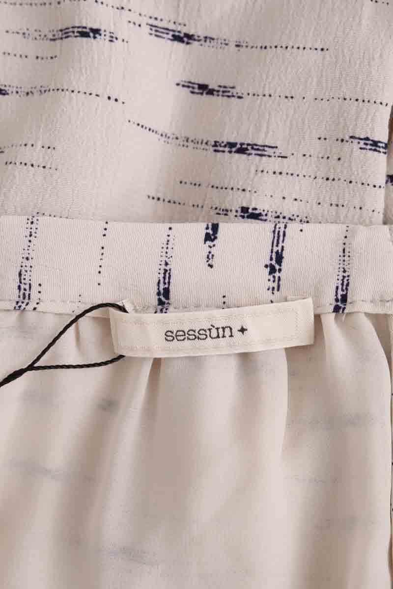 Mini jupe Sessun Iwo Ecru en Viscose