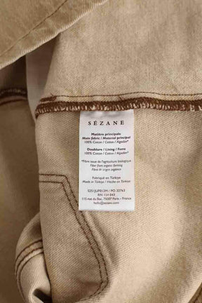 Mini jupe Sézane Beige en Coton
