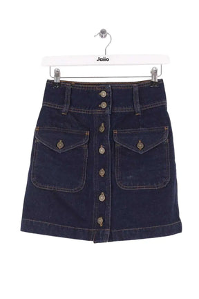 Mini jupe Sézane Bleu en Coton, taille XS - Seconde Main
