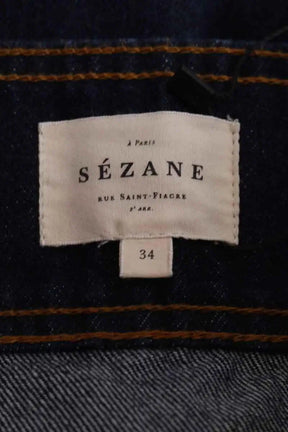 Mini jupe Sézane Bleu en Coton