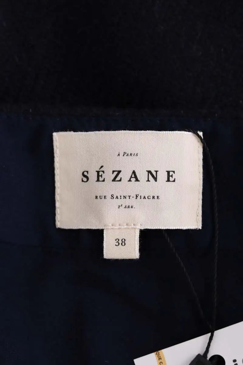 Mini jupe Sézane Bleu en Laine