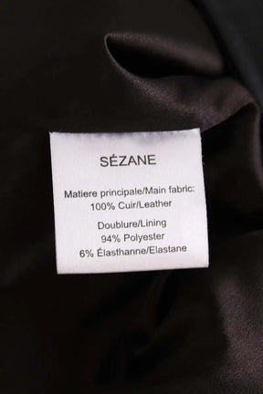 Mini jupe Sézane Noir en Cuir