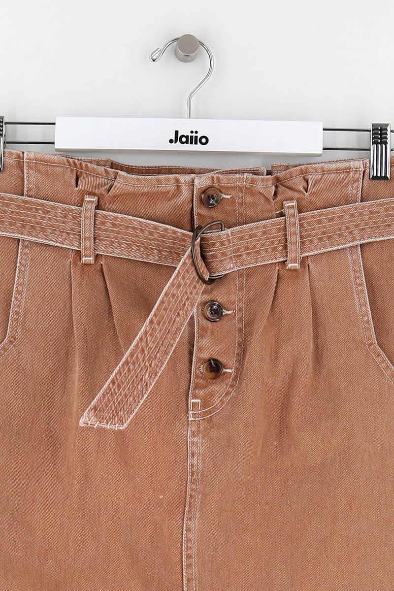 Mini jupe Soeur Marron en Coton