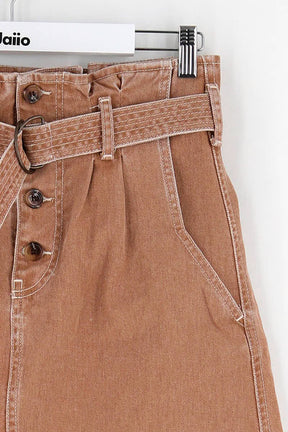 Mini jupe Soeur Marron en Coton